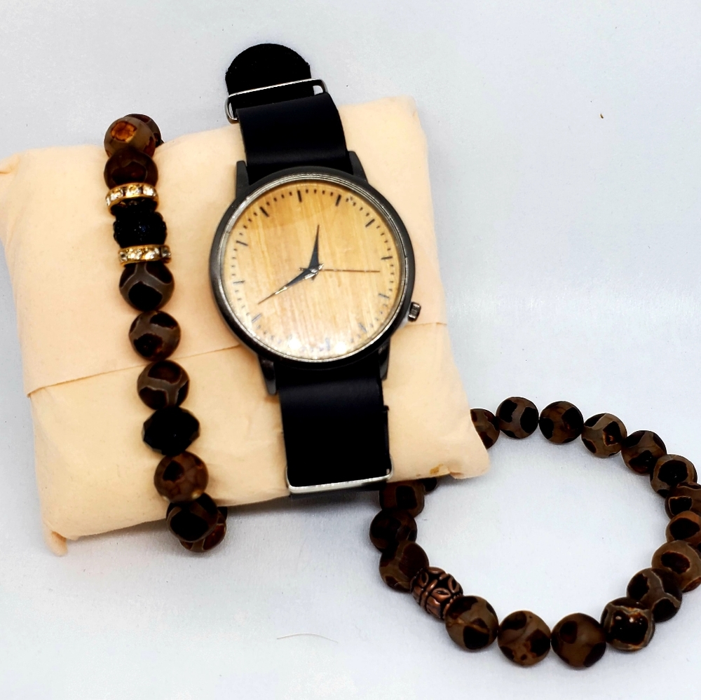 His and her bracelet set with watch